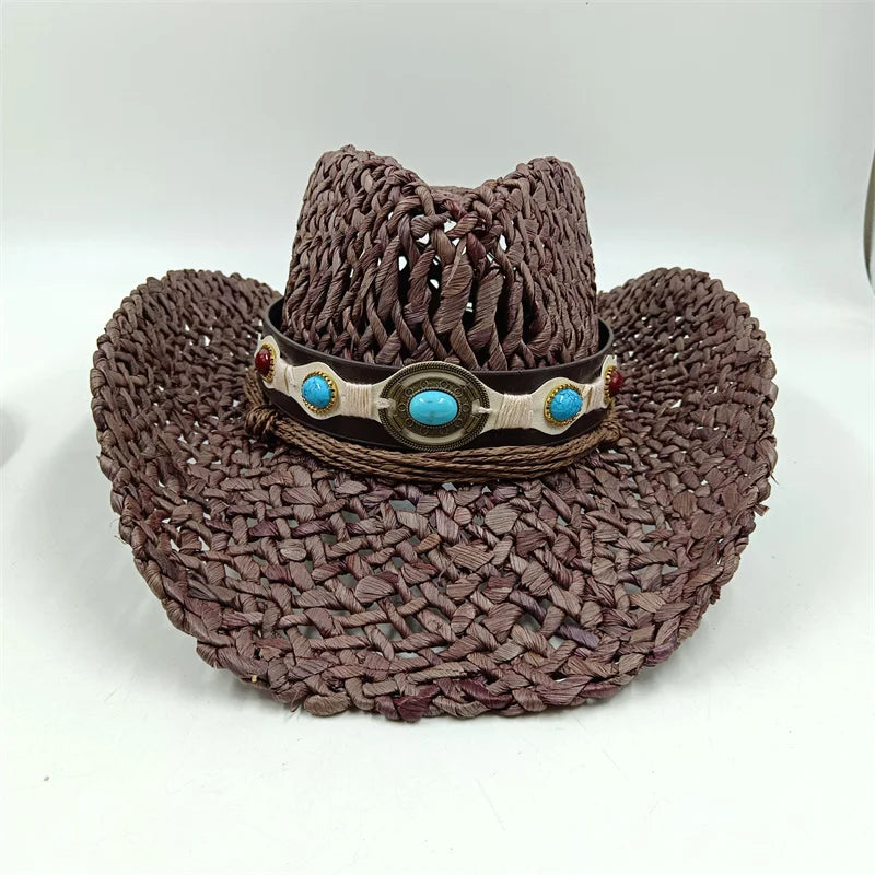 Unisex Straw Hat – Handcrafted Corn Skin Sun Hat for Men & Women