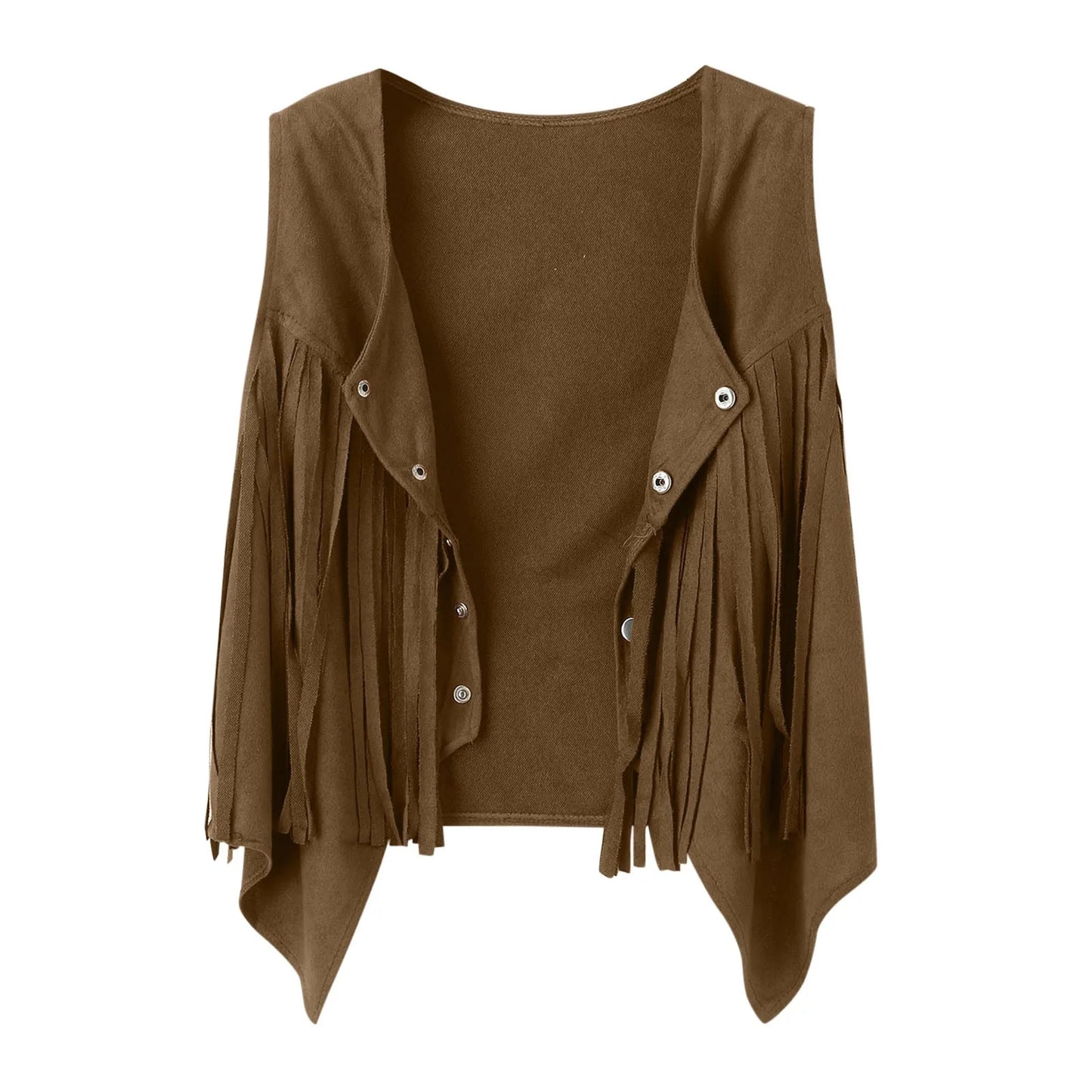 Women’s Fringe Suede Vest with Tassels