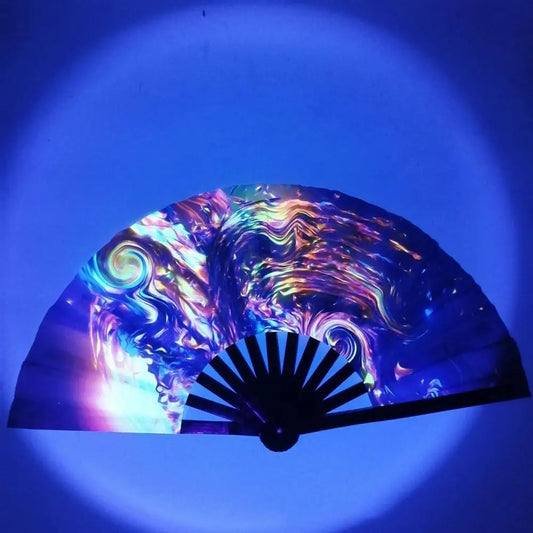 Large UV Fluorescent Folding POP fan