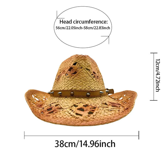 Festival Cowboy Straw Hat Woman - Summer Cowgirl  Cowboy Hats