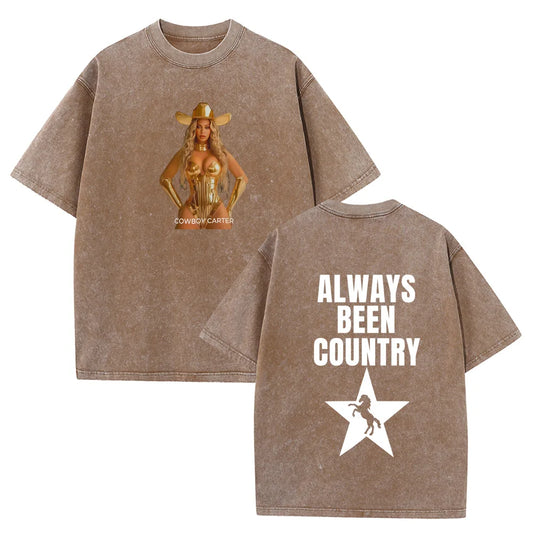 Beyonce Cowboy Carter Act Shirts Summer O-Neck Short Sleeve Cotton T-Shirt Girls Fashion