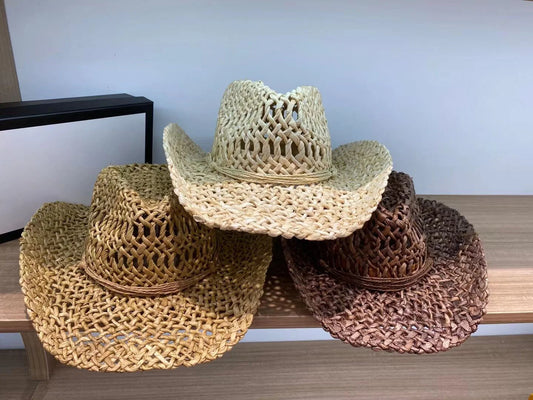 Unisex Straw Hat – Handcrafted Corn Skin Sun Hat for Men & Women
