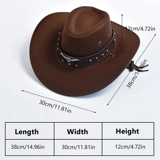 Suede Unisex Cowboy Hat