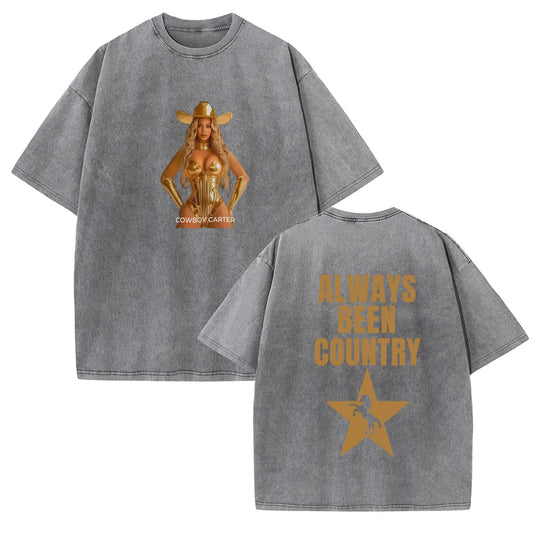 Beyonce Cowboy Carter Act Shirts Summer O-Neck Short Sleeve Cotton T-Shirt Girls Fashion
